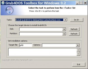Grub4DOS Toolbox for Windows 0.2 Task 1